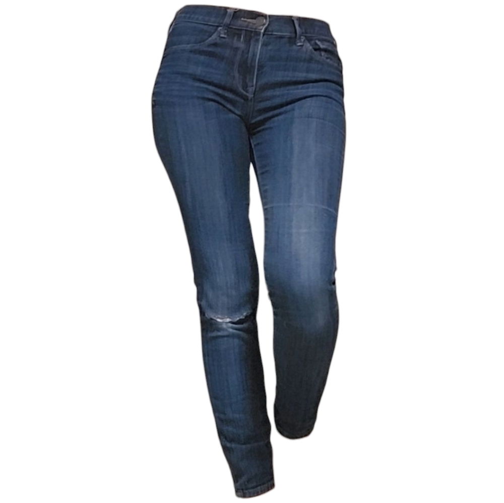Express Blue Destructed Skinny Jean Leggings